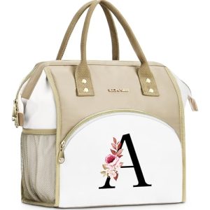 Personalized Insulated Lunch Bag for Women - Letter A