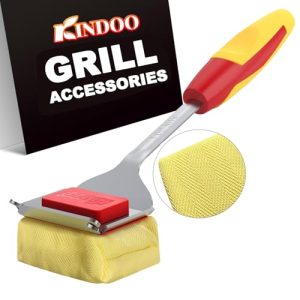 Bristle-Free BBQ Grill Brush with Scraper & Extended Handle