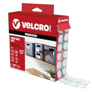 VELCRO Brand Adhesive Dots - 200 White 3/4" Circles