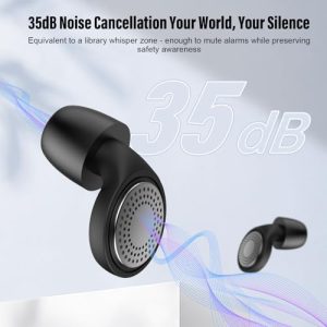 Sleep Earplugs: Memory Foam & Silicone Tips, 35dB NR