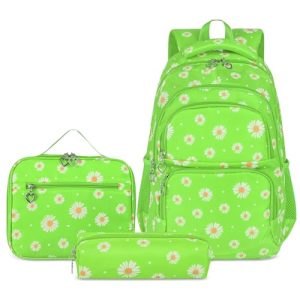 Daisy Printed 3PC School Backpack Set – Goldwheat