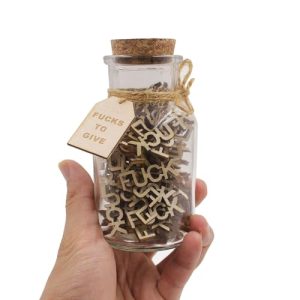 Funny 'Fucks to Give' 5oz Jar Gag Gift - Mood Vent & Spoof