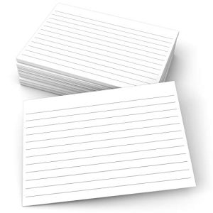 321Done Ruled White Index Cards 4x6 - 50 Pack