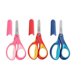 LIVINGO 5" Kids Blunt Craft Scissors (3-Pack)