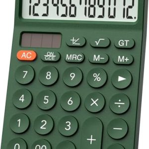 CATIGA 12-Digit Desktop Calculator - Solar & Battery