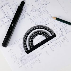 Zotemo 5-Piece Metal Geometry & Drafting Ruler Set