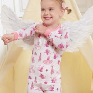 Bamboo Viscose Toddler Girls Pajamas – Ballet PJs 5-6Y