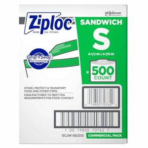 Ziploc Resealable Sandwich Bags – 500 Count Box