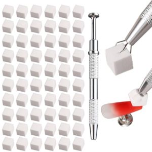 100Pcs Ombre Nail Art Sponges with Grabbing Pen