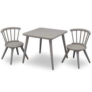 Delta Children Windsor Wood Table & Chairs – Grey