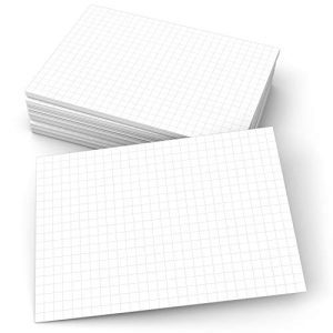 321Done Grid White Index Cards 5x7 - 50 Pack