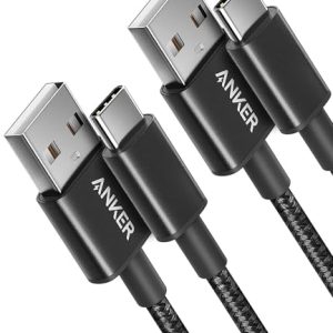 Anker USB A to USB C Cable 2-Pack (3FT) – Black