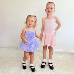 Stelle Girls’ PU Tap Dance Shoes – Toddler & Kids Black