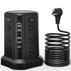 12-Outlet Metal Surge Protector Power Strip 1800J
