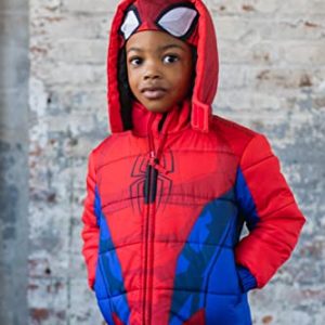 Marvel Spider-Man Toddler Boys Puffer Winter Jacket Red 5T