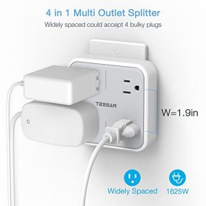 TESSAN Outlet Splitter & Surge Protector – 4 AC Outlets