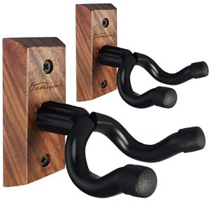 Guitar Wall Mount 2-Pack - Black Walnut Wood Hanger