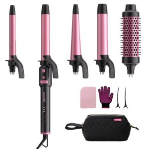 CrazyMar 5-in-1 Rotating Curling Iron Set