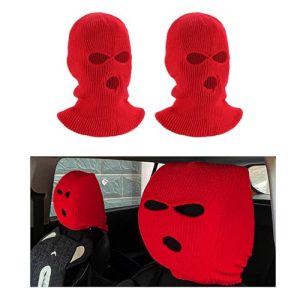 Funny Car Headrest Covers – Personalized Ski Mask Design