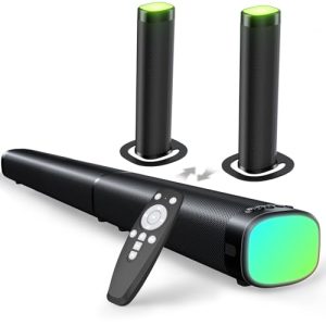 100W Smart TV Sound Bar with RGB Lights & Bass