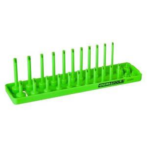 OEMTOOLS SAE 1/4 Drive Magnetic Socket Tray Green