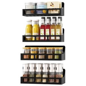 Magnetic Spice Rack for Fridge & Oven – 4 Pack Shelves