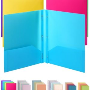 Mr. Pen 5-Pack Plastic Folders | Pockets & Prongs | School Supplies