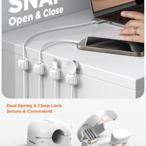 6Pack Cord Organizer: Cable Management Clips for Home & Office
