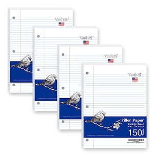 WritePads College Ruled Loose Leaf Paper - 4x150 Sheets