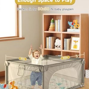Adwomb Baby Play Mat – 50×50 Cushioned Foam, Foldable & Washable