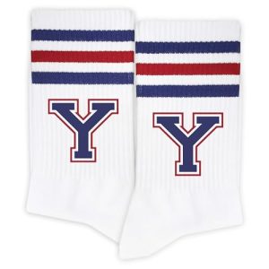 SSQBZU Initial ‘Y’ Striped Socks – Red & Navy