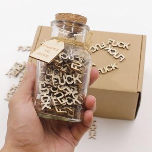 Funny ‘Fucks to Give’ 5oz Jar Gag Gift – Mood Vent & Spoof