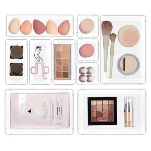 Vtopmart 10-Pc Clear Drawer Organizers - Multi-Size Bins