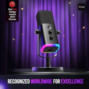 FIFINE AmpliGame AM8 USB/XLR Dynamic RGB Microphone