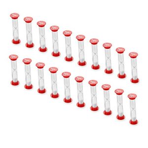 Dsmile 1 Minute Sand Timers: Bulk 20-Pack for Classroom