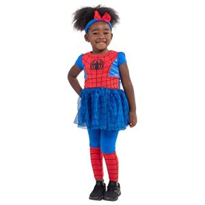 Marvel Spider-Man Toddler Girls Cosplay Dress Set 4T