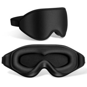 FlyCoco 3D Blackout Sleep Mask – Zero Pressure Comfort
