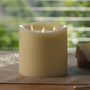 Luminara Tri-Flame Moving LED Candle, Ivory