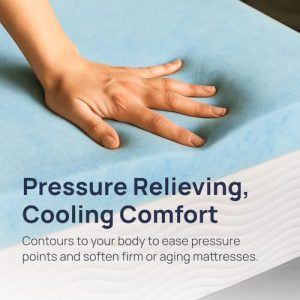 Sure2Sleep Gel Swirl Memory Foam Topper Queen – 2-Inch