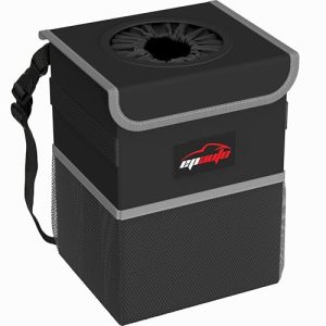 EPAuto Waterproof Car Trash Can – 2.5 Gallon, Black