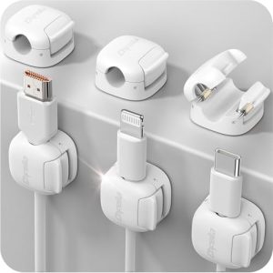 6Pack Cord Organizer: Cable Management Clips for Home & Office