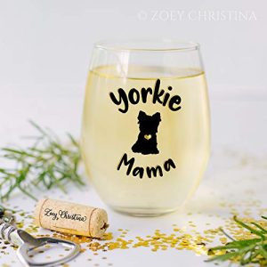 Best Yorkie Mom Stemless Wine Glass – Dog Mom Gift