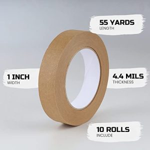 Lichamp 10-Pack Brown Painters Tape – Medium Adhesive 1-Inch