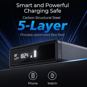 Smart Biometric Safe with Wireless Charging & LED