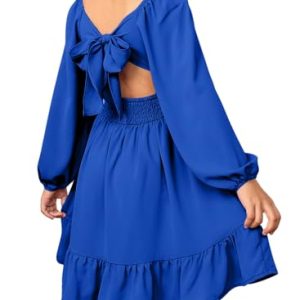 Girls Boho Tie Back Dress - Teen Fall Wedding Guest Outfit