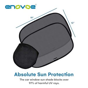 Enovoe Car Window Shade for Baby – 4 Pack (Medium)
