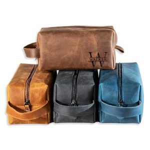 Personalized Handcrafted Leather Toiletry Bag for Men