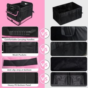 AOPHY 95L Large Capacity Trunk Organizer for Cars (Pink)