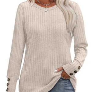 Trendy Plus Size Women’s Long Sleeve Tunic Sweater – Fall 2025