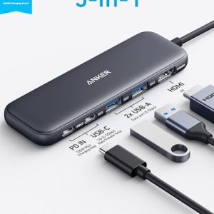 Anker 5-in-1 USB C Hub: 4K HDMI, USB-A & USB-C Ports